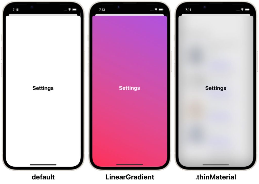 Swiftui sheet with custom background