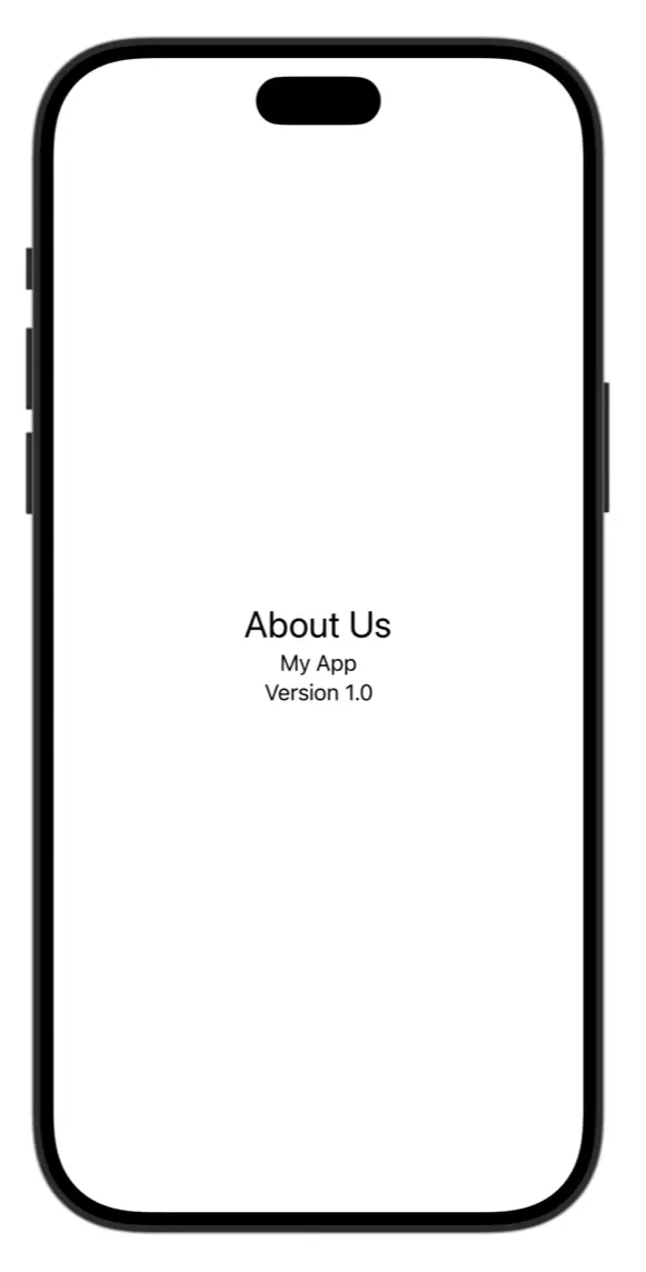 when-to-use-viewmodel-example-2 ios app with about screen showing simple strings. implementated with a simple swiftui view without a view model